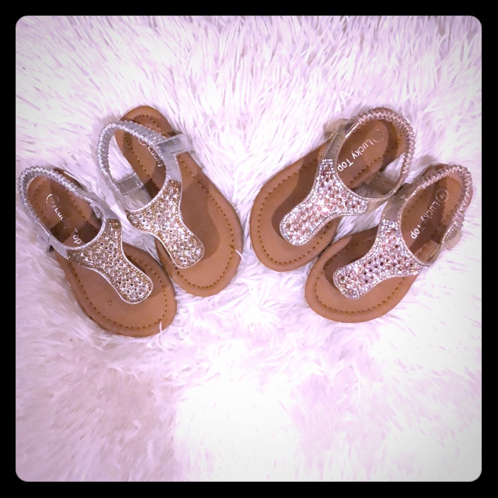 Baby Girl Sandal Set Silver and Gold Size 4